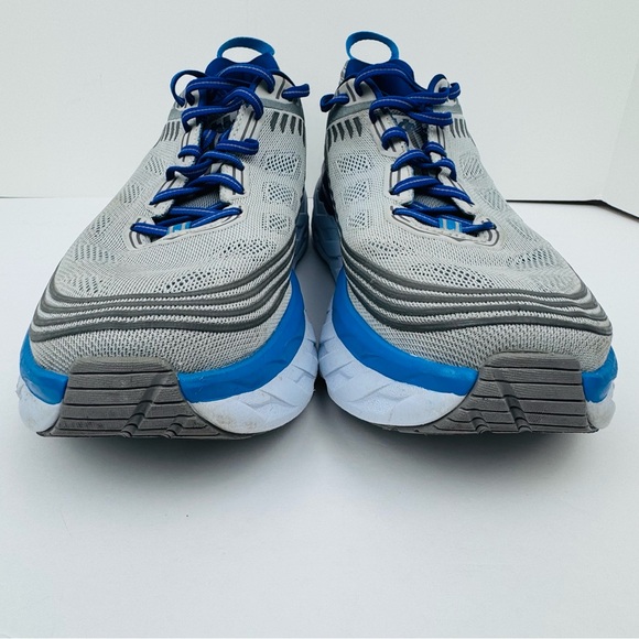 Hoka One One Men's Bondi 6 Running Sneakers Size 12. Gray/ blue color-way. - Picture 3 of 9
